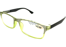 Berkeley Čtecí dioptrické brýle +3,5 plast zelené, černé proužky 1 kus MC2248