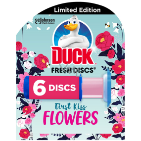 Duck Fresh Discs First Kiss Flowers WC gel pro hygienickou čistotu a svěžest Vaší toalety 36 ml