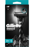 Gillette Mach3 Charcoal holící stojek + náhradní hlavice 2 kusy pro muže