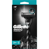 Gillette Mach3 Charcoal holící stojek + náhradní hlavice 2 kusy pro muže