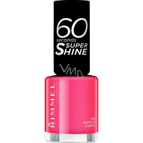 Rimmel London 60 Seconds Super Shine Nail Polish lak na nehty 415 Instyle Coral 8 ml