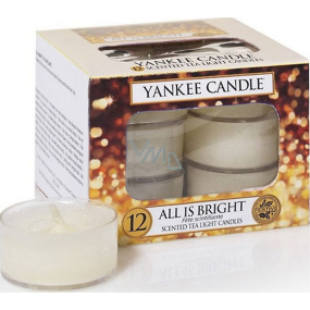 Yankee Candle All Is Bright - Všechno jen září vonná čajová svíčka 12 x 9,8 g