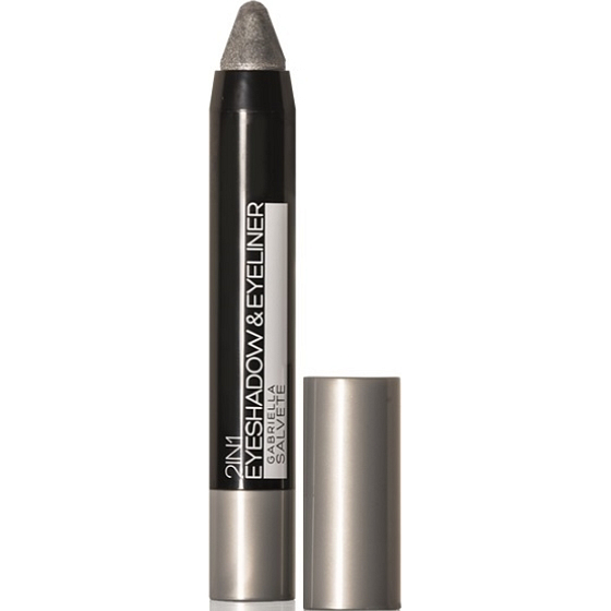Gabriella Salvete Eyeshadow & Eyeliner 2v1 metalické oční stíny a tužka 01 Grey 3,5 g