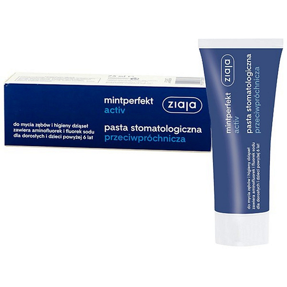 Ziaja Mintperfekt Activ zubní pasta proti zubnímu kazu 75 ml