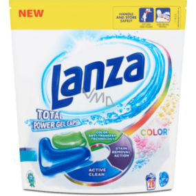 Lanza Total Power Color gelové kapsle na praní barevného prádla 28 kusů