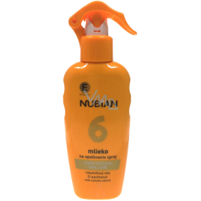 Nubian OF6 vodě a písku odolné mléko na opalování sprej 200 ml