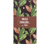Albi Dárková mléčná čokoláda Miluji čokoládu.. a Tebe 50 g 13,5 x 7,2 cm
