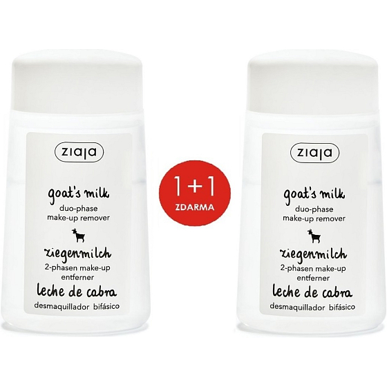 Ziaja Kozí mléko dvoufázový odličovač očí a rtů 2 x 120 ml, duopack