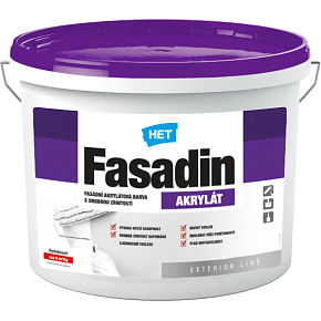 Het Fasadin fasádní barva s jemným zrnem, bílá, 3 kg Het Fasadin fasádní barva s jemným zrnem, bílá, 3 kg