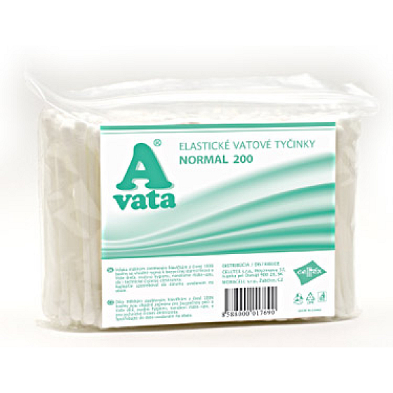 A Vata Normal elastické vatové tyčinky v sáčku 200 kusů