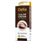Delia Cosmetics Color Cream barvící krém na obočí 3.0 Tmavě hnědá 15 ml + 15 ml