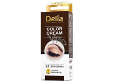Delia Cosmetics Color Cream barvící krém na obočí 3.0 Tmavě hnědá 15 ml + 15 ml
