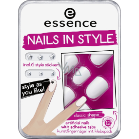 Essence Nails In Style umělé nehty 01 The White It-Piece 12 kusů
