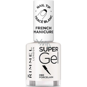 Rimmel London Super Gel French Manicure lak na nehty 090 Porcelain 12 ml