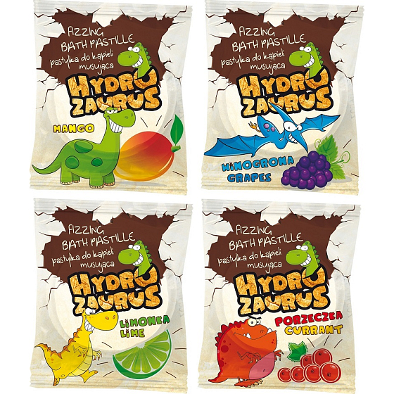 Hydrozaurus Fizzing Bath Pastille šumivá tableta do koupele 40 g
