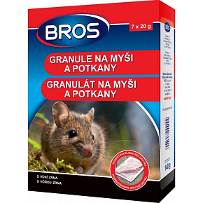 Bros granulát proti myším a potkanům, 140 g Bros granulát proti myším a potkanům, 140 g