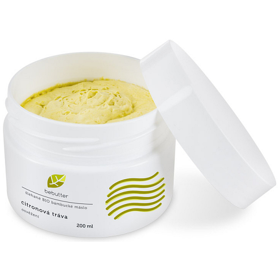 Aromatica Bebutter Bio Citronová tráva šlehané bambucké máslo na unavené svaly 200 ml