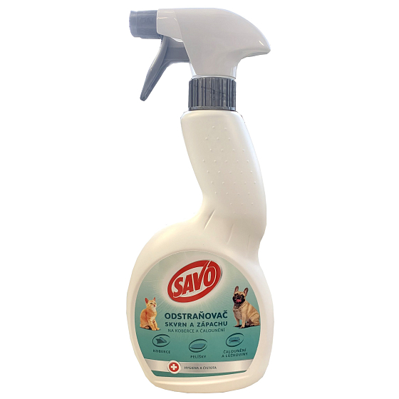 Savo Pet odstraňovač skvrn a zápachu po domácích mazlíčcích na koberce a čalounění rozprašovač 450 ml