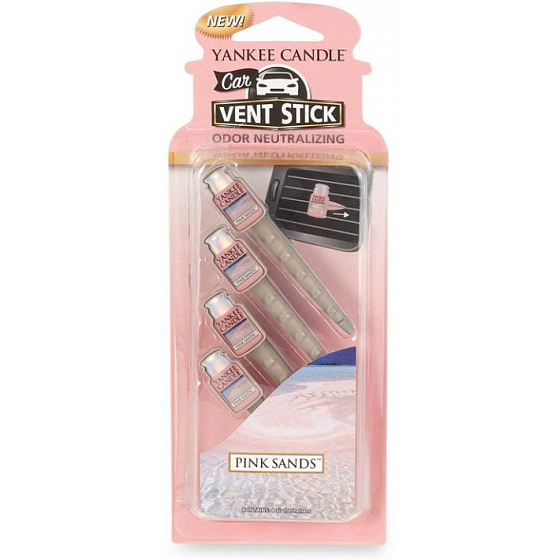Yankee Candle Pink Sands - Růžové písky vonné kolíčky do auta vonné kolíčky do auta 29 g x 4 kusy