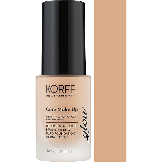 Korff Cure Make Up Fluid Foundation Lifting Effect Glow fluidní liftingový make-up 02 Almond 30 ml