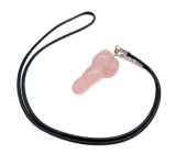 Růženin Penis amulet pro plodnost, přívěsek přírodní kámen ručně broušený 3 cm, kámen lásky
