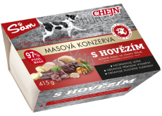 Sam vanička pro psy hovězí 415 g