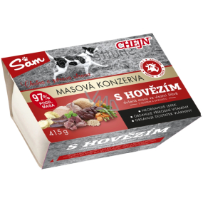Sam vanička pro psy hovězí 415 g
