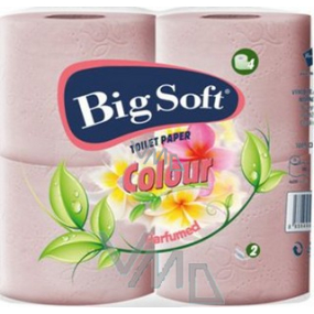 Big Soft Colour parfémovaný toaletní papír růžový 2 vrstvý 4 x 200 útržků