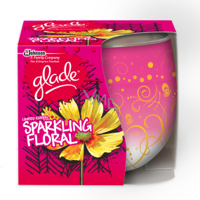 Glade by Brise Sparkling Floral vonná svíčka ve skle, doba hoření až 30 hodin 120 g