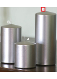 Lima Metal Serie svíčka stříbrná válec 80 x 200 mm 1 kus