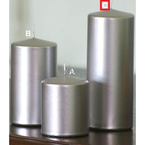 Lima Metal Serie svíčka stříbrná válec 80 x 200 mm 1 kus