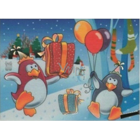 Magické malování vodou se štětcem Tučňáci s balonky 20 x 15 cm