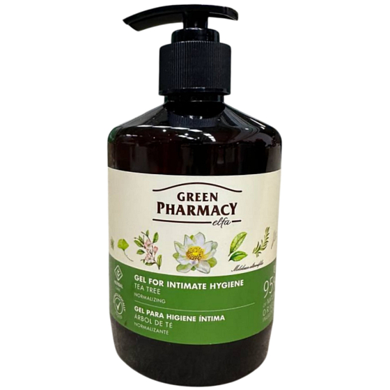 Green Pharmacy Čajovník gel na intimní hygienu pro normální pokožku 370 ml