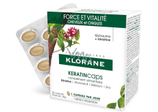 Klorane Keratincaps Síla a vitalita Vlasy a nehty doplněk stravy 30 kapslí