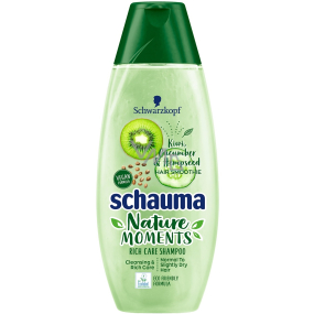 Schauma Nature Moments Kiwi, okurka a konopná semínka šampon na normální až suché vlasy 400 ml