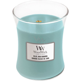 WoodWick Blue Java Banana - Havajský banán vonná svíčka s dřevěným knotem a víčkem sklo střední 275 g