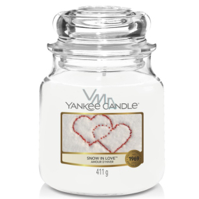Yankee Candle Snow In Love - Zamilovaný sníh vonná svíčka Classic střední sklo 411 g