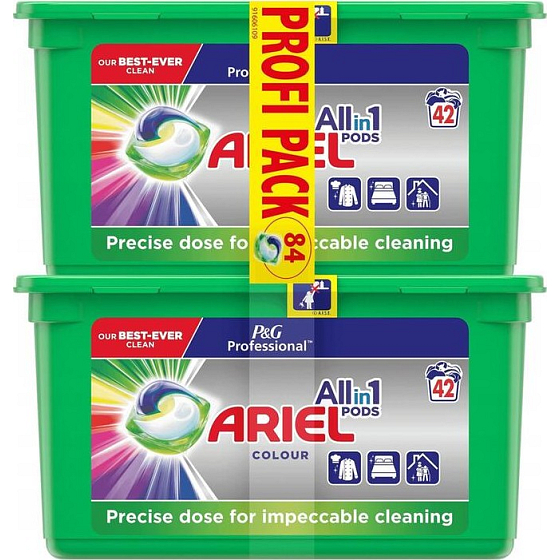 Ariel All in 1 Pods Color gelové kapsle na barevné prádlo 84 kusů 816 g