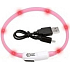 Karlie Flamingo svíticí LED obojek pro kočky a malé psy růžový, uni velikost 35 cm, dobíjecí