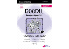 Ditipo Krasopísanka Doodle - Vyzdob si milé chvíle předtištěná anglická slova k procvičení 36 stran 7241001