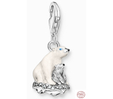 Charm Sterlingové stříbro 925 Lední medvědi - síla a odolnost, přívěsek na náramek zvíře