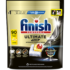 Finish tablety do myčky Ultimate Plus All in 1 Lemon, 90 ks
