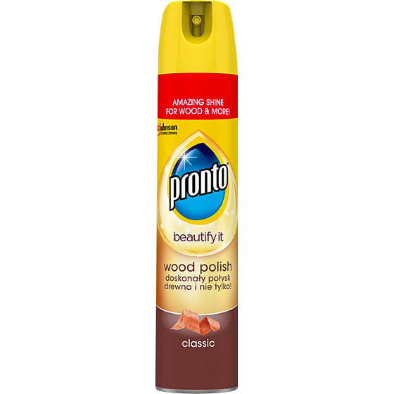 Pronto Wood Classic, sprej proti prachu chrání dřevo, leštěnka, 250 ml