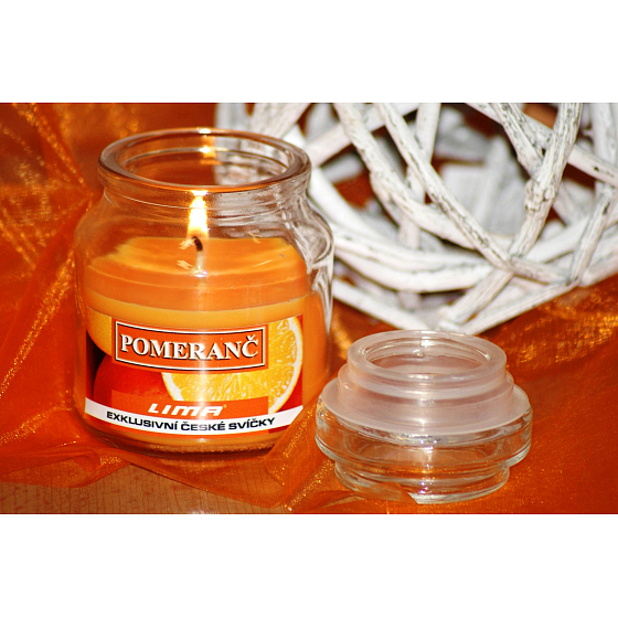 Lima Aroma Dreams Pomeranč aromatická svíčka sklenička s víčkem 120 g