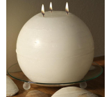 Lima Rustik svíčka bílá koule 3 knoty doba hoření cca 90 hodin 190 mm
