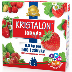 Agro Kristalon Jahoda vodorozpustné univerzální hnojivo 0,5 kg pro 250 l zálivky