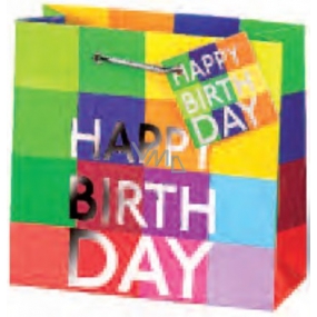 BSB Luxusní dárková papírová taška 14,5 x 15 x 6 cm Happy Birthday