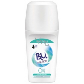 B.U. In Action Invisible 48h Zero 0% kuličkový antiperspirant deodorant roll-on pro ženy 50 ml