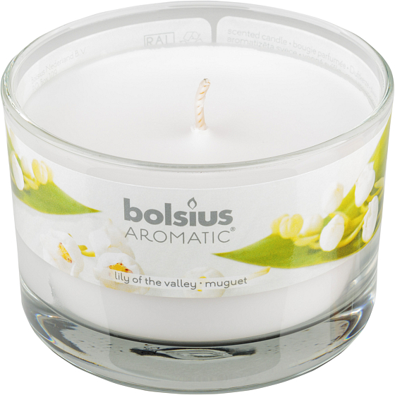 Bolsius Aromatic Lily Of The Valley - Konvalinka vonná svíčka ve skle 90 x 65 mm 247 g doba hoření cca 30 hodin
