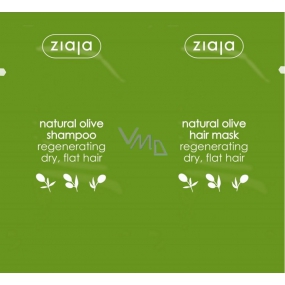 Ziaja Oliva vyživující šampon pro regeneraci vlasů 7 ml + regenerační maska na vlasy 7 ml, sachet